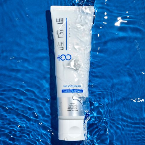 오레진 백년샘 치약 촬영